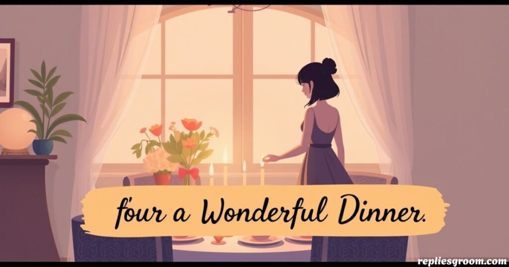 Thanks Note for Dinner Party