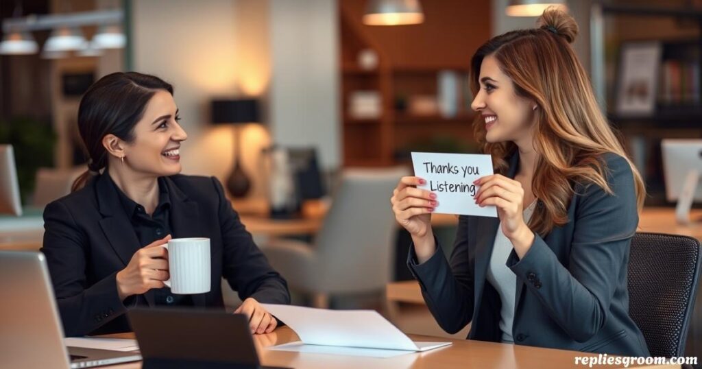 Thank You for Listening to a Coworker