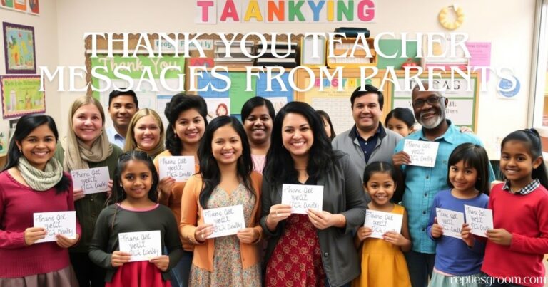 Thank You Teacher Messages From Parents