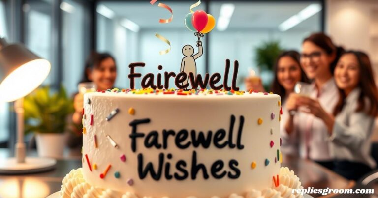 Farewell Wishes On Cake|
