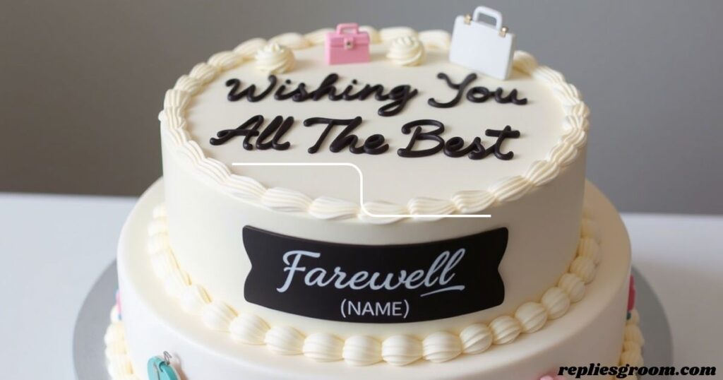 Professional Farewell Message On Cake