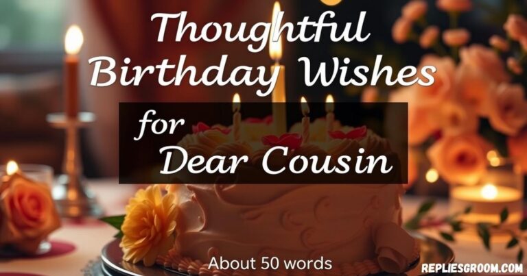 Thoughtful Birthday Wishes for Dear Cousin